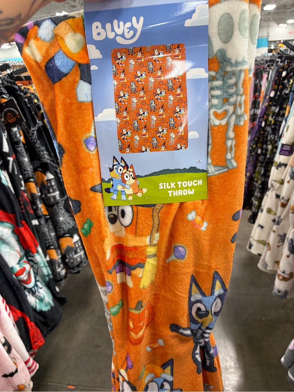 Bluey Kids Orange Silk-Touch Throw Blanket